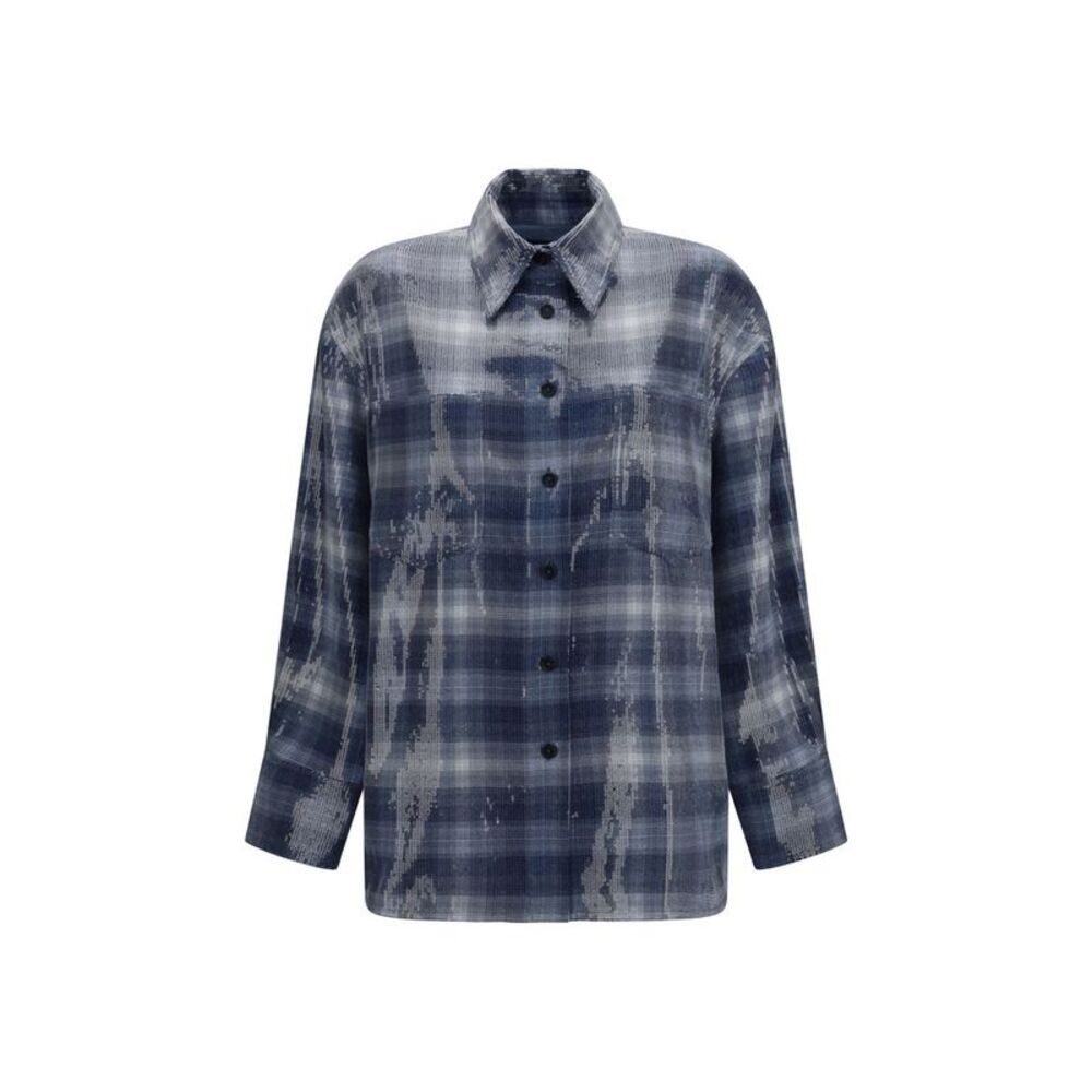 PINKO Blue Polyester Pattern Women's Shirt